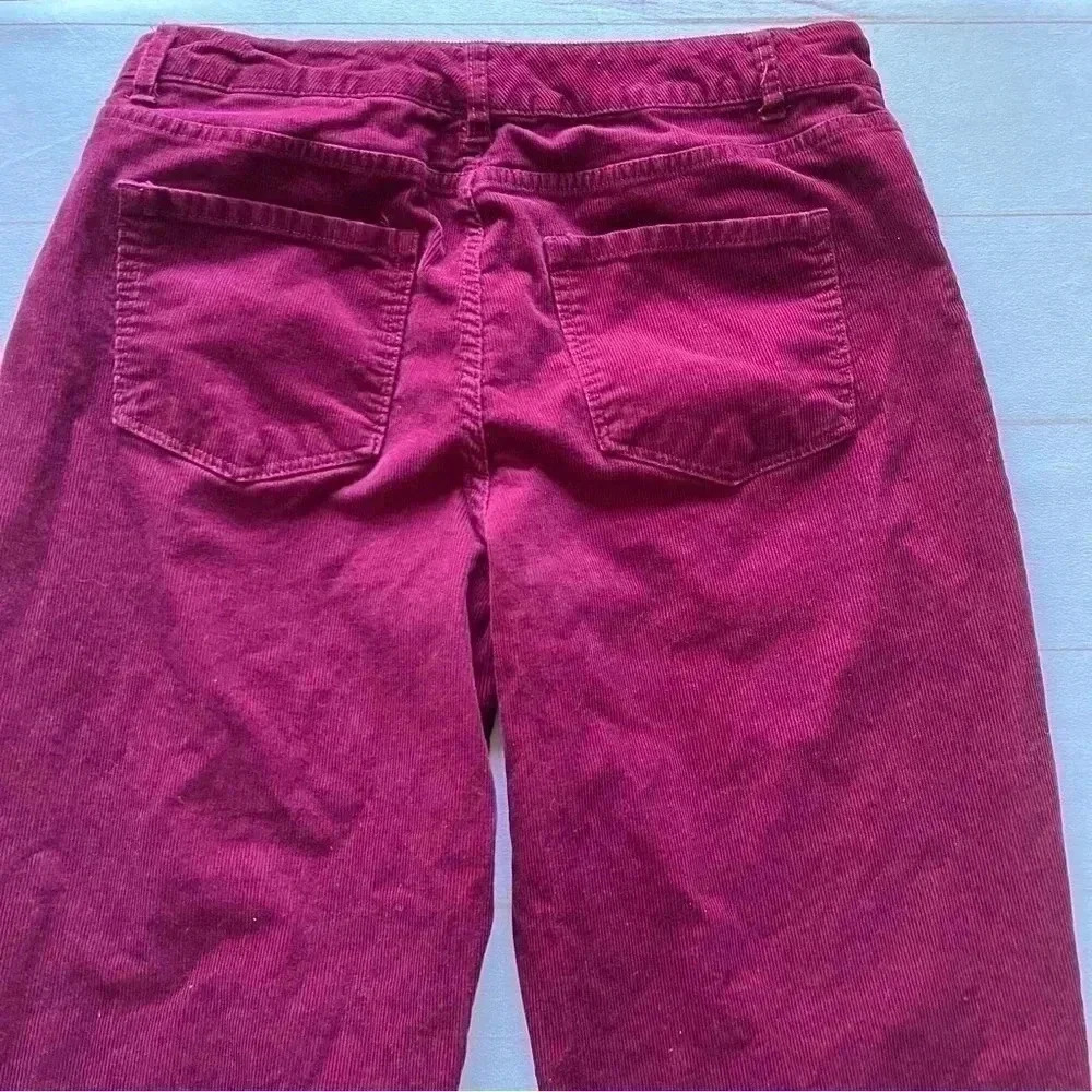 Coldwater Creek Womens burgundy red corduroy pants Size 8 - Picture 9 of 12